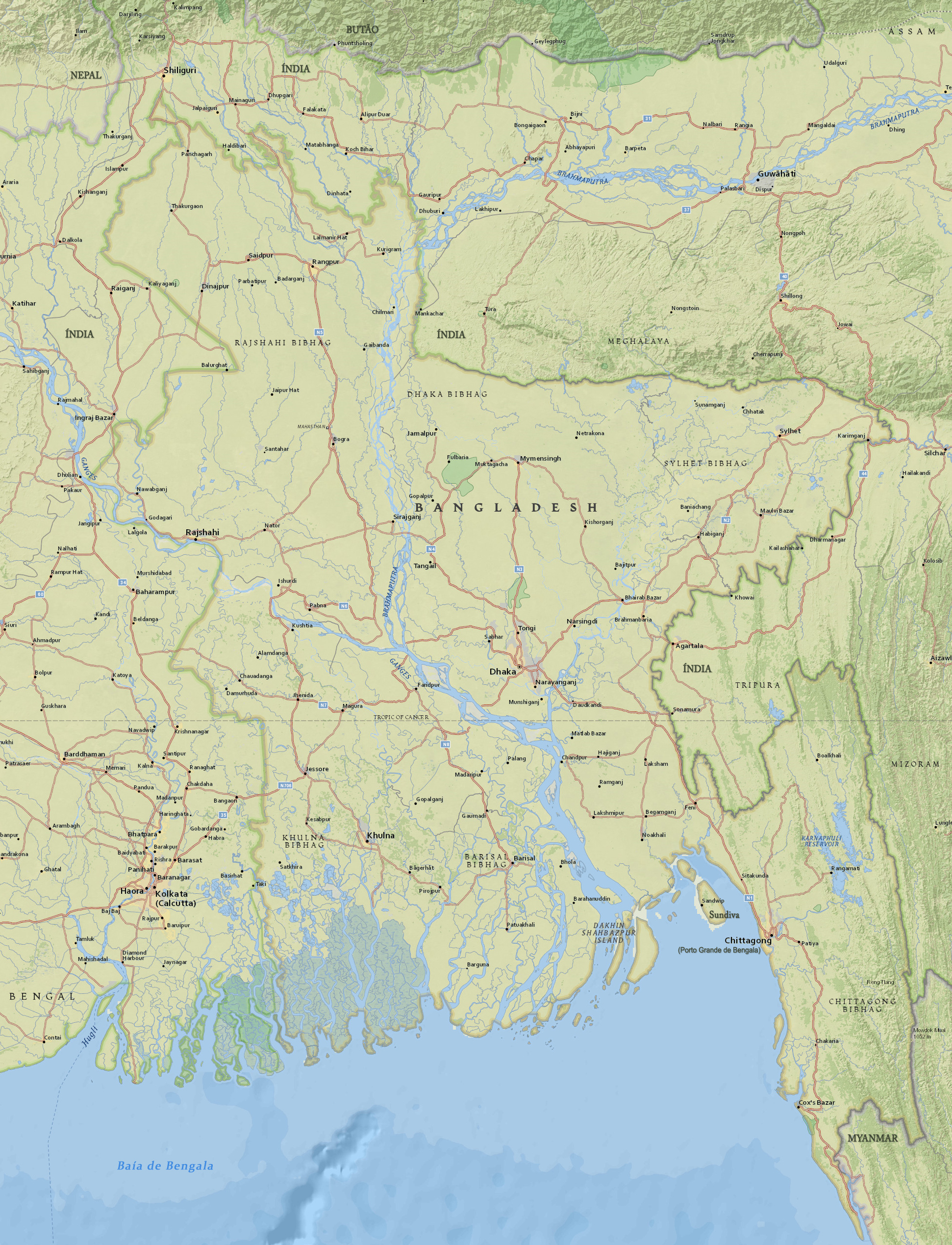 Mapa Bangladesh