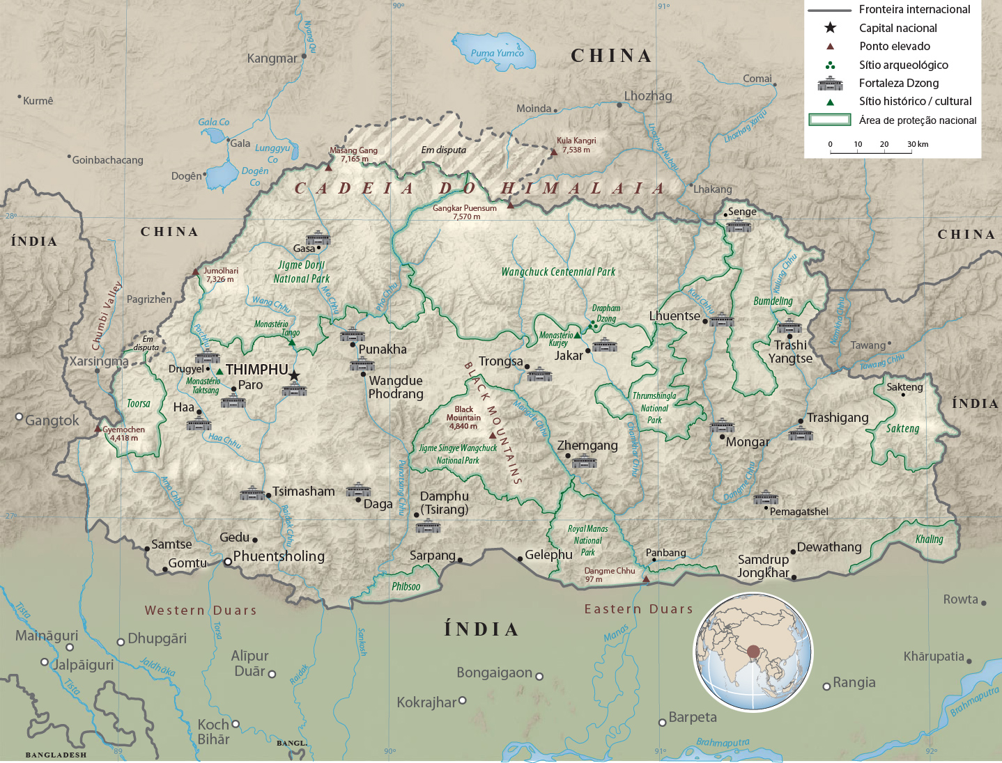 Mapa Butao