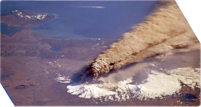 Erupção do vulcão Klyuchevskaya