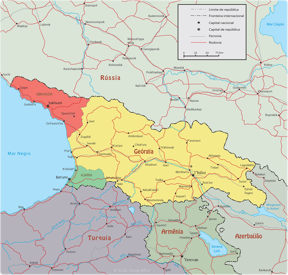 Georgia Mapa Geográfico