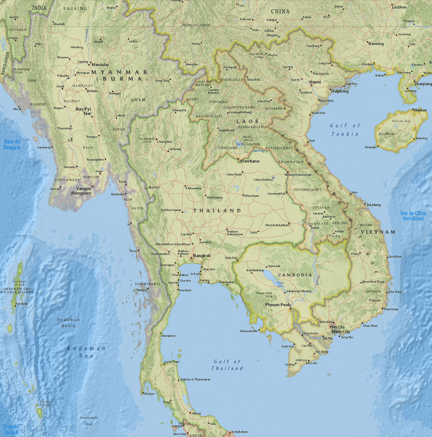 Mapa Indochina