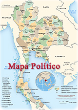 Mapa politico Tailandia