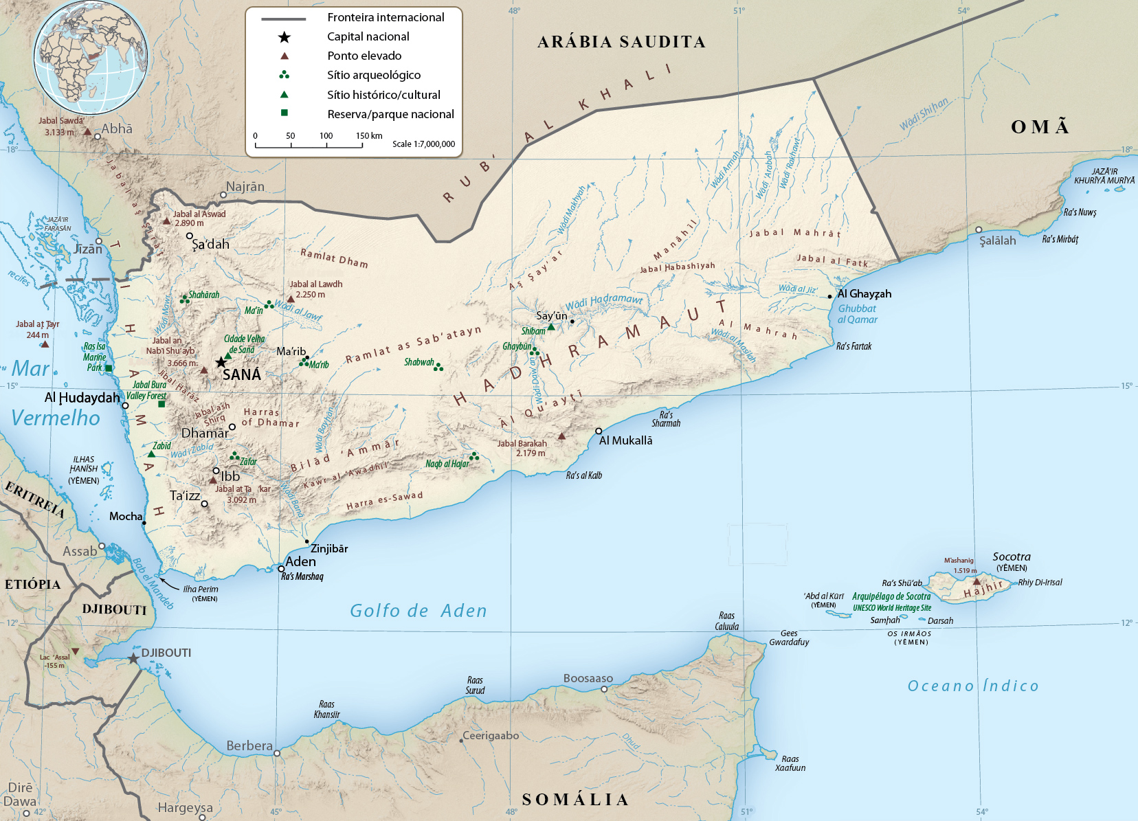 Mapa Iemen